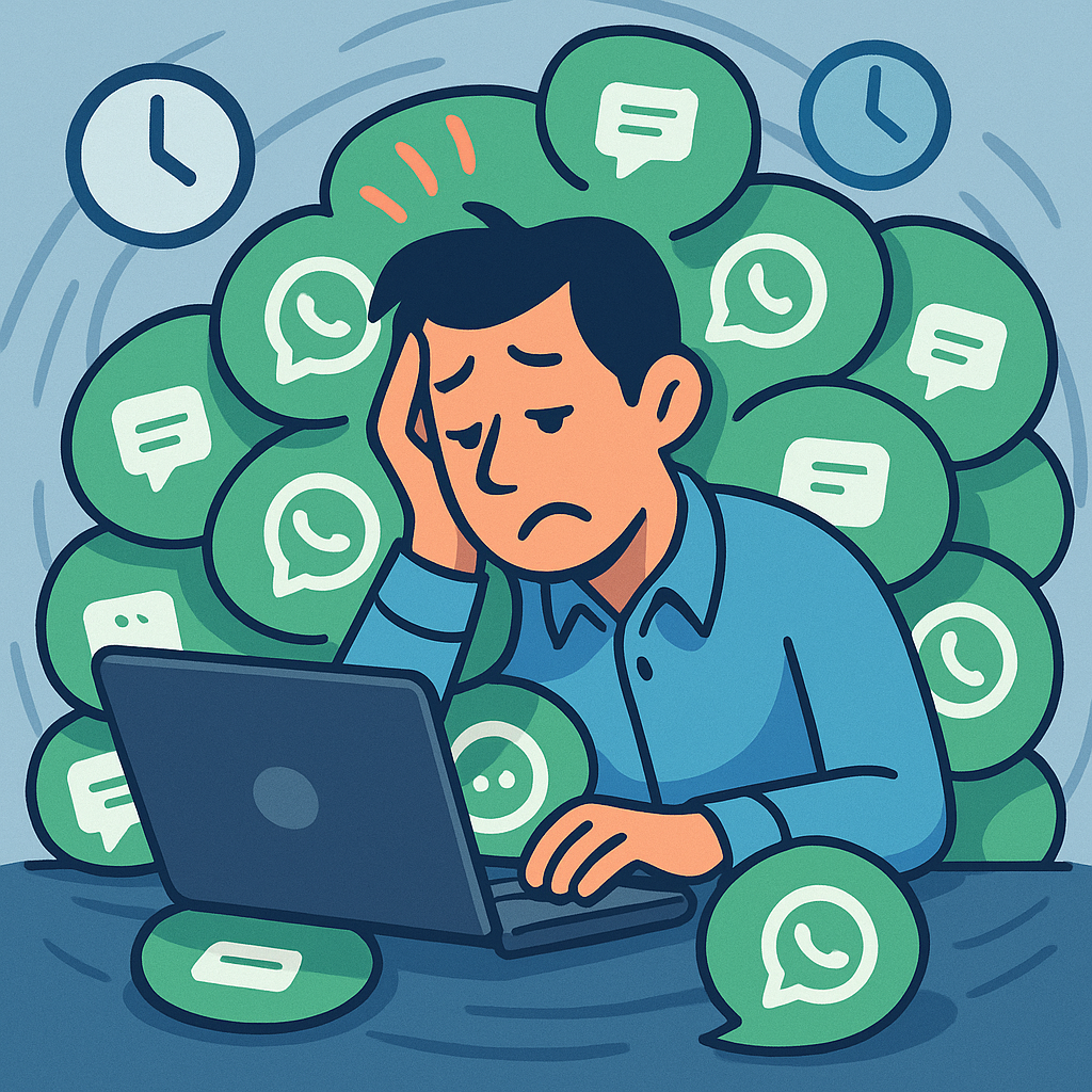 Pasas horas respondiendo lo mismo en WhatsApp